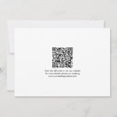 Modern Sla de datum Foto QR Code Bruiloft Kaart (Achterkant)