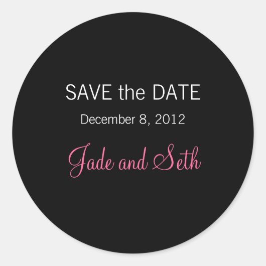 Modern Sla de datum op Ronde Sticker (Voorkant)