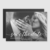 Modern Sla de datum op Verloving Foto Aangepast (Voorkant / Achterkant)