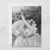 Modern, slank en klassiek flat Save The Date Kaart (Voorkant)