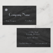 Modern Slank Faux Diamond op Black Velvet Visitekaartje (Voorkant / Achterkant)