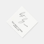 Modern slank handschrift eenvoudig beste dag ooit servet (Hoek)