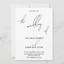 Modern Slank Handschrift Eenvoudig De Bruiloft van