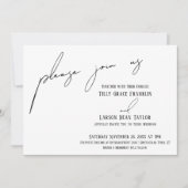 Modern slank handschrift eenvoudig, doe mee kaart (Voorkant)