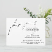 Modern slank handschrift eenvoudig, doe mee kaart (Staand voorkant)