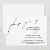 Modern slank handschrift eenvoudig, doe mee kaart (Voorkant / Achterkant)