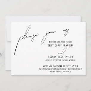 Modern slank handschrift eenvoudig, doe mee kaart