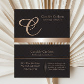 Modern & Slank Initiaal Monogram Generiek Visitekaartje