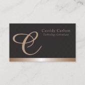 Modern & Slank Initiaal Monogram Generiek Visitekaartje (Voorkant)