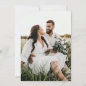 Modern & Slank Tropical Palms Wedding Kaart (Achterkant)