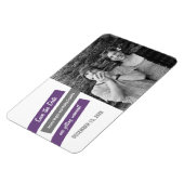 Modern Slant sparen de Magnet van de Datum (Paars/ Magneet (Linkerzijde)