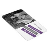 Modern Slant sparen de Magnet van de Datum (Paars/ Magneet (Rechterzijde)