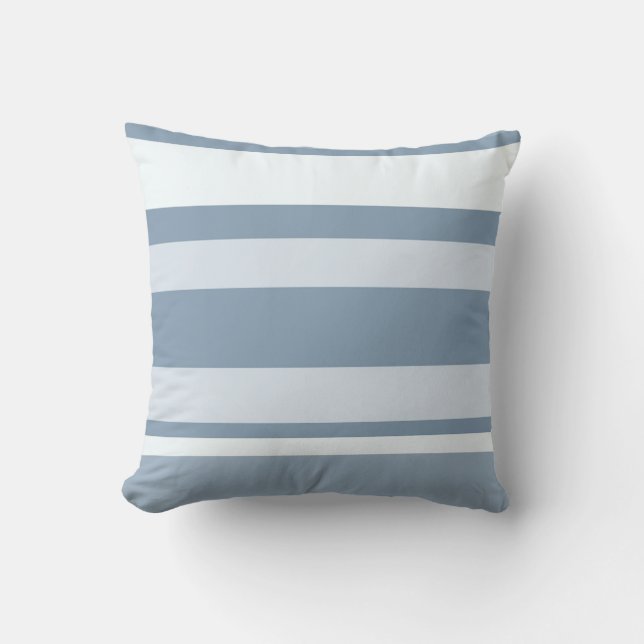 Modern Slate Blue & Steel Gray Vertical Stripes Kussen (Voorkant)