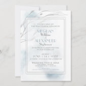 Modern Slate Blue Waterverf Splash Kaart (Voorkant)