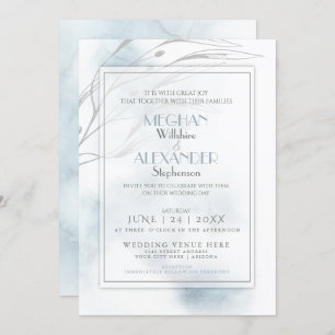 Modern Slate Blue Waterverf Splash Kaart