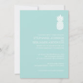 Modern Slate Stripes Pineapple Wedding Kaart (Voorkant)