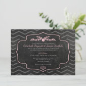 Modern Slate Wedding Invitations Kaart (Staand voorkant)