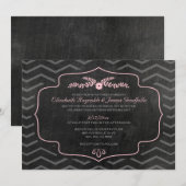 Modern Slate Wedding Invitations Kaart (Voorkant / Achterkant)