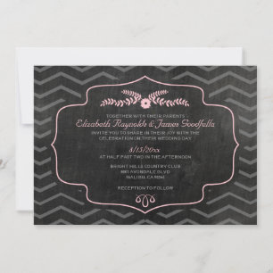 Modern Slate Wedding Invitations Kaart