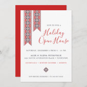 Modern Slavic Folk Art | Holiday Open House Kaart (Voorkant / Achterkant)