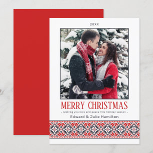 Modern Slavic Folk Art Poinsettia   Foto Feestdagenkaart