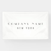 Modern Sleek Luxury Company Typografie Business Spandoek (Horizontaal)