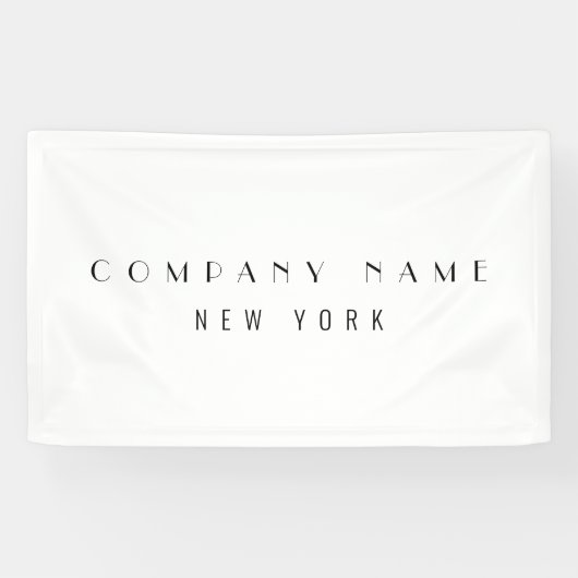 Modern Sleek Luxury Company Typografie Business Spandoek (Horizontaal)