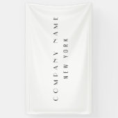Modern Sleek Luxury Company Typografie Business Spandoek (Verticaal)