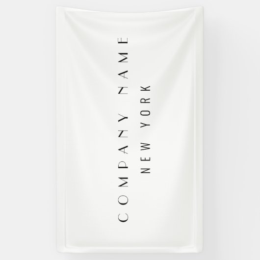 Modern Sleek Luxury Company Typografie Business Spandoek (Verticaal)