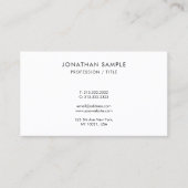 Modern Sleek Simple Design Template Monogram Visitekaartje (Voorkant)