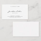 Modern Sleek Simple Template Handwritten Script Visitekaartje (Voorkant / Achterkant)