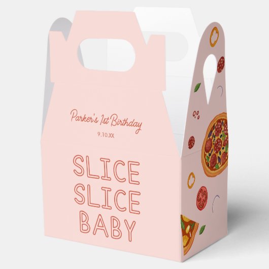 Modern Slice Baby 1st verjaardag Bedankdoosjes (Geopend)