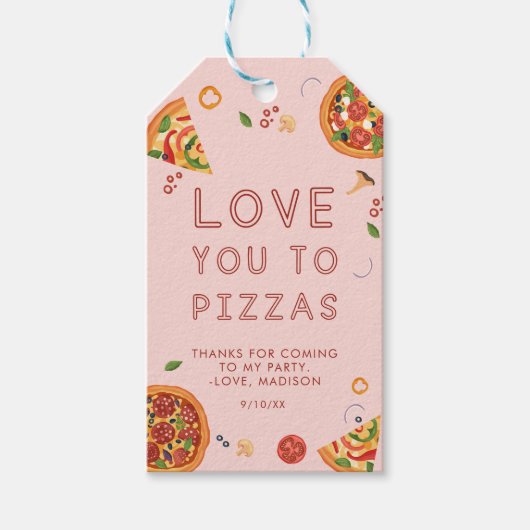 Modern Slice Baby Pizza Baby shower Favor Cadeaulabel (Voorkant)