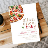 Modern Slice Baby Pizza Baby shower Kaart