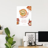 Modern Slice Baby Pizza Baby shower Sign Poster (Thuiskantoor)