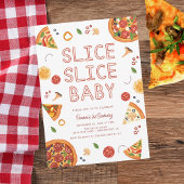 Modern Slice Baby Pizza eerste verjaardag Kaart