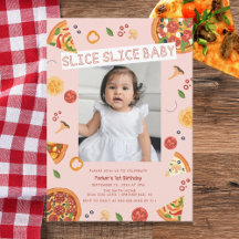 Modern Slice Baby Pizza eerste verjaardag