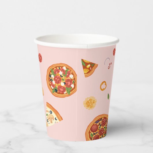 Modern Slice Baby Pizza Party Papieren Bekers (Rechts)