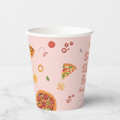 Modern Slice Baby Pizza Party Papieren Bekers (Voorkant)