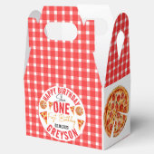 Modern Slice Slice Baby Pizza 1e Verjaardag Bedankdoosjes (Geopend)