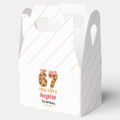 Modern Slice Slice Boy Six Seven Birthday Party Bedankdoosjes (Geopend)