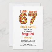 Modern Slice Slice Boy Six Seven Birthday Party Kaart (Voorkant)