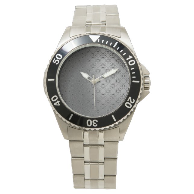 Modern Slick Gray Watch Horloge (Voorkant)