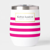 MODERN SLIM GESTREEPT PATROON stijlvol roze goud (Voorkant)