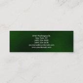 Modern Slim Monogram Green Red Trend Visitekaartje (Achterkant)