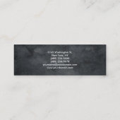 Modern Slim Monogram Trendy Gray Achtergrond Mini Visitekaartje (Achterkant)