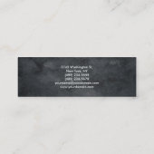 Modern Slim Monogram Trendy Gray Plain Mini Visitekaartje (Achterkant)