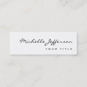 Modern Slim Trendy Chic White Visitekaartje