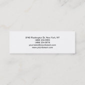 Modern Slim Trendy Chic White Visitekaartje (Achterkant)