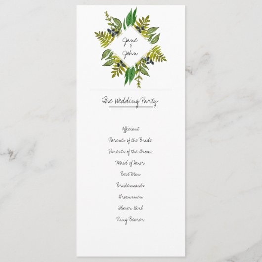 Modern sloopprogramma programmakaart (Achterkant)